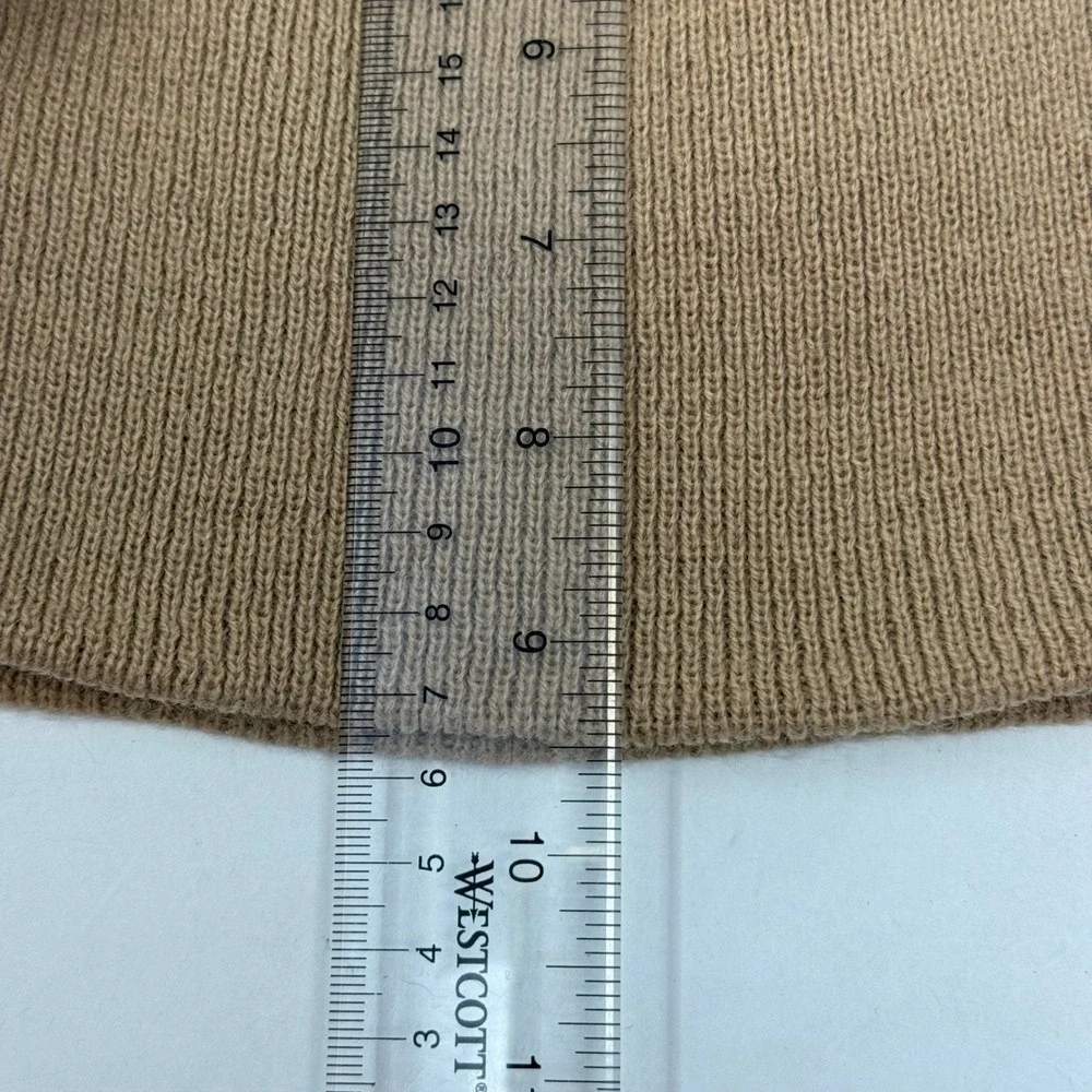 Vintage 80's Nike Sportswear Beanie Brown‎ Tan Orange Knit Hat Made in USA